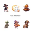 Cute Halloween PNG Clipart Collection - 42 PNG, Adorable Spooky Graphics, Friendly Ghost Printable, Commercial use, Digital download