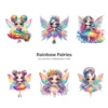 Rainbow Fairies PNG Clipart Collection - 60 PNG, Ethereal Fairies Graphics, Colorful Flowers Printable, Commercial use, Digital download