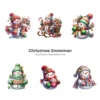 Christmas Snowman PNG Clipart Collection - 50 PNG, Festive Winter Graphics, Red & Green, Frosty Printable, Commercial use, Digital download
