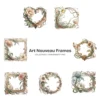 Art Nouveau Frames (P-2) PNG Clipart Collection - 49 PNG, Chinoiserie Graphics, Baroque, Autumn Frames Printables, Commercial use, Digital download