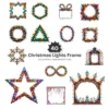 Christmas Lights Frame PNG Clipart Collection - 40 PNG, Magical Christmas Graphics, Festive Printables, Commercial use, Digital download