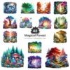 Magical Forest PNG Clipart Collection - 42 PNG, Fantasy Nature Graphics, Enchanted Scene Printables, Commercial use, Digital download