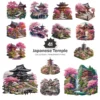 Japanese Temple PNG Clipart Collection - 41 PNG, Asian Landscape Graphics, Cherry Blossom Printables, Commercial use, Digital download