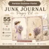 Parisian Summer Florist Junk Journal Pages - French Garden Ephemera, Vintage Floral, Flower Market, Summer Blooms Ephemera, Digital Download