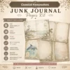 Coastal Keepsakes Junk Journal Pages - Shoreline Finds Ephemera, coastal bird, Pearls, Seashells, Ocean Life Ephemera, Digital Download