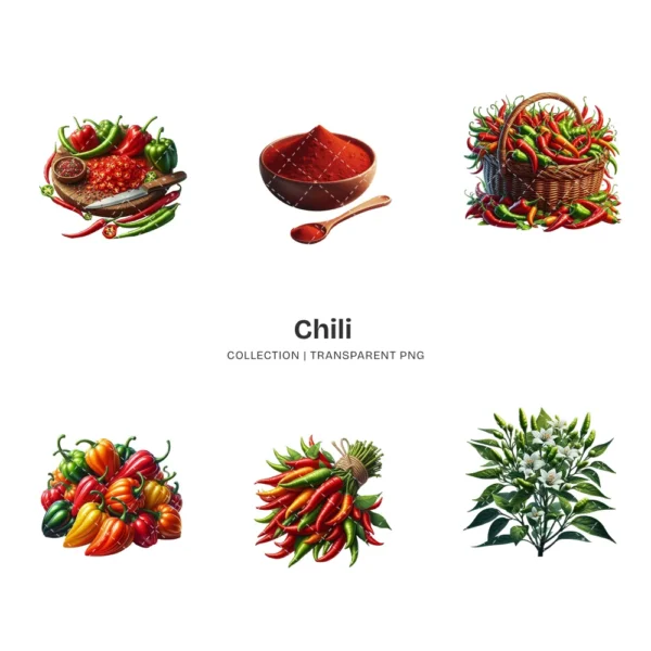 Chili PNG Clipart Collection - 44 PNG, Chilli Peppers Graphics, Chili Plant, Chilli Sauce Printables, Commercial use, Digital download