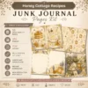 Honey Cottage Recipes Junk Journal Pages - Honey Recipe Book Ephemera, Vintage Bee and Honey, Lavender, Honeycomb Ephemera, Digital Download