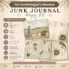 The Ornithologist's Meadow Junk Journal Pages - The Birdwatchers Ephemera, Meadowlarks and Bluebirds, Botanical Ephemera, Digital Download