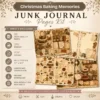 Christmas Baking Memories Junk Journal Pages - Vintage Baking Ephemera, holiday menu, Gingerbread, Cake, Festive Ephemera, Digital Download