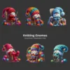 Knitting Gnomes PNG Clipart Collection - 45 PNG, Cozy Graphics, Balls of Yarn Art, Adorable Printables, Commercial use, Digital download