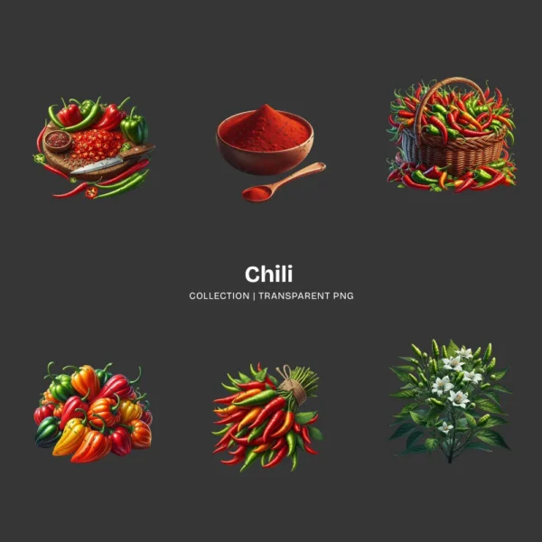 Chili PNG Clipart Collection - 44 PNG, Chilli Peppers Graphics, Chili Plant, Chilli Sauce Printables, Commercial use, Digital download