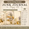 Honey Cottage Recipes Junk Journal Pages - Honey Recipe Book Ephemera, Vintage Bee and Honey, Lavender, Honeycomb Ephemera, Digital Download
