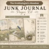 The Ornithologist's Meadow Junk Journal Pages - The Birdwatchers Ephemera, Meadowlarks and Bluebirds, Botanical Ephemera, Digital Download