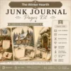 The Winter Hearth Junk Journal Pages - Cozy Winter Ephemera, Winter Retreat, Cake, Gingerbread Treats, Festive Ephemera, Digital Download
