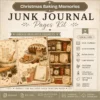 Christmas Baking Memories Junk Journal Pages - Vintage Baking Ephemera, holiday menu, Gingerbread, Cake, Festive Ephemera, Digital Download