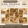 Christmas Baking Memories Junk Journal Pages - Vintage Baking Ephemera, holiday menu, Gingerbread, Cake, Festive Ephemera, Digital Download