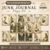 The Enchanted Herbarium Junk Journal Pages - Fernwood Herbarium Ephemera, Naturalist's Study, Woodland Nature Ephemera, Digital Download