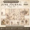 Parisian Summer Florist Junk Journal Pages - French Garden Ephemera, Vintage Floral, Flower Market, Summer Blooms Ephemera, Digital Download