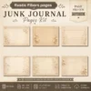 Rustic Fibers Junk Journal Background Papers - Printable, Paper, Lace and Botanical Textures, Linen Pages, Vintage Script, Digital Download