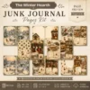 The Winter Hearth Junk Journal Pages - Cozy Winter Ephemera, Winter Retreat, Cake, Gingerbread Treats, Festive Ephemera, Digital Download