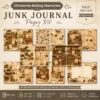 Christmas Baking Memories Junk Journal Pages - Vintage Baking Ephemera, holiday menu, Gingerbread, Cake, Festive Ephemera, Digital Download