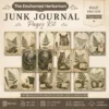 The Enchanted Herbarium Junk Journal Pages - Fernwood Herbarium Ephemera, Naturalist's Study, Woodland Nature Ephemera, Digital Download