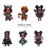 Trick or Treat PNG Clipart Collection - 40 PNG, Halloween Kids Graphics, Costumes, Spooky Printables, Commercial use, Digital download