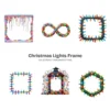Christmas Lights Frame PNG Clipart Collection - 40 PNG, Magical Christmas Graphics, Festive Printables, Commercial use, Digital download