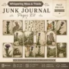 Whispering Moss & Thistle Junk Journal Pages - Woodland Nature Ephemera, Serene Forest, Fern, Mushroom, Botanical Ephemera, Digital Download