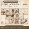 Parisian Summer Florist Junk Journal Pages - French Garden Ephemera, Vintage Floral, Flower Market, Summer Blooms Ephemera, Digital Download