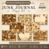 Christmas Baking Memories Junk Journal Pages - Vintage Baking Ephemera, holiday menu, Gingerbread, Cake, Festive Ephemera, Digital Download