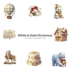 White & Gold Christmas PNG Clipart Collection - 40 PNG, White Winter Graphics, Festive Holiday Printables, Commercial use, Digital download