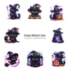Cute Witch Cat PNG Clipart Collection - 40 PNG, Halloween cat Graphics, Black Cat, Spooky Animal Printables, Commercial use,Digital download