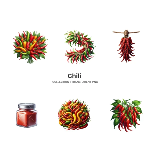 Chili PNG Clipart Collection - 44 PNG, Chilli Peppers Graphics, Chili Plant, Chilli Sauce Printables, Commercial use, Digital download