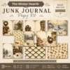 The Winter Hearth Junk Journal Pages - Cozy Winter Ephemera, Winter Retreat, Cake, Gingerbread Treats, Festive Ephemera, Digital Download