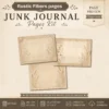 Rustic Fibers Junk Journal Background Papers - Printable, Paper, Lace and Botanical Textures, Linen Pages, Vintage Script, Digital Download