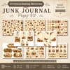 Christmas Baking Memories Junk Journal Pages - Vintage Baking Ephemera, holiday menu, Gingerbread, Cake, Festive Ephemera, Digital Download