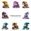 Knitting Gnomes PNG Clipart Collection - 45 PNG, Cozy Graphics, Balls of Yarn Art, Adorable Printables, Commercial use, Digital download