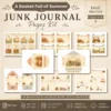 A Basket Full of Summer Junk Journal Pages - Summer In The Country Ephemera, Cottagecore Garden, Farm Animals Ephemera, Digital Download