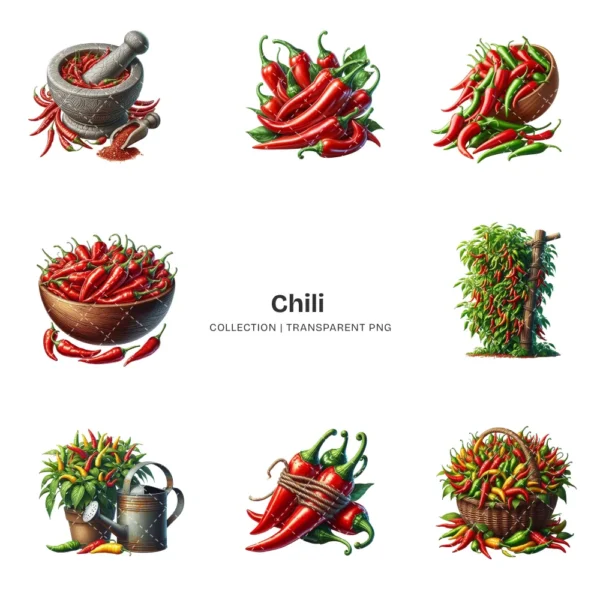 Chili PNG Clipart Collection - 44 PNG, Chilli Peppers Graphics, Chili Plant, Chilli Sauce Printables, Commercial use, Digital download