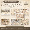 The Winter Hearth Junk Journal Pages - Cozy Winter Ephemera, Winter Retreat, Cake, Gingerbread Treats, Festive Ephemera, Digital Download