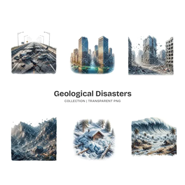 Geological Disasters PNG Clipart Collection - 40 PNG, Natural Disaster Graphics, Volcano Printable, Commercial use, Digital download