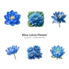 Blue Lotus Flower PNG Clipart Collection - 45 PNG, Spirituality Floral Graphics, Botanical Art Printable, Commercial use, Digital download