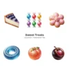 Sweet Treats (P-2) PNG Clipart Collection - 40 PNG, Lollipop Graphics, Cakes Cotton Candy, Sweet Food Printables, Commercial use, Digital download