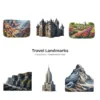 Travel Landmarks (P-2) PNG Clipart Collection - 40 PNG, World Monuments Graphics, Famous Places Printables, Commercial use, Digital download