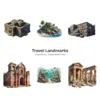 Travel Landmarks (P-4) PNG Clipart Collection - 40 PNG, World Monuments Graphics, Famous Places Printables, Commercial use, Digital download