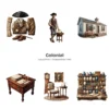 Colonial PNG Clipart Collection - 42 PNG, Historical Graphics, Vintage Tools, Bygone Era Printable, Commercial use, Digital Download