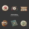 Embroidery PNG Clipart Collection - 41 PNG, Needlework Graphics, Embroidery Essentials, Thread Printables, Commercial use, Digital download