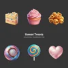 Sweet Treats PNG Clipart Collection - 40 PNG, Lollipop Graphics, Cakes Cotton Candy, Sweet Food Printables, Commercial use, Digital download