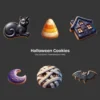 Halloween Cookies PNG Clipart Collection - 40 PNG, Spooky Treat Graphics, Sweetly Spooky, Party Printables, Commercial use, Digital download